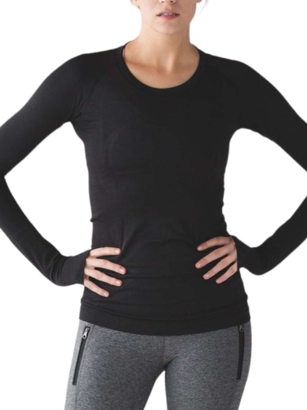 Lululemon Swiftly Tech Long Sleeve Crew Top size 4 in Black